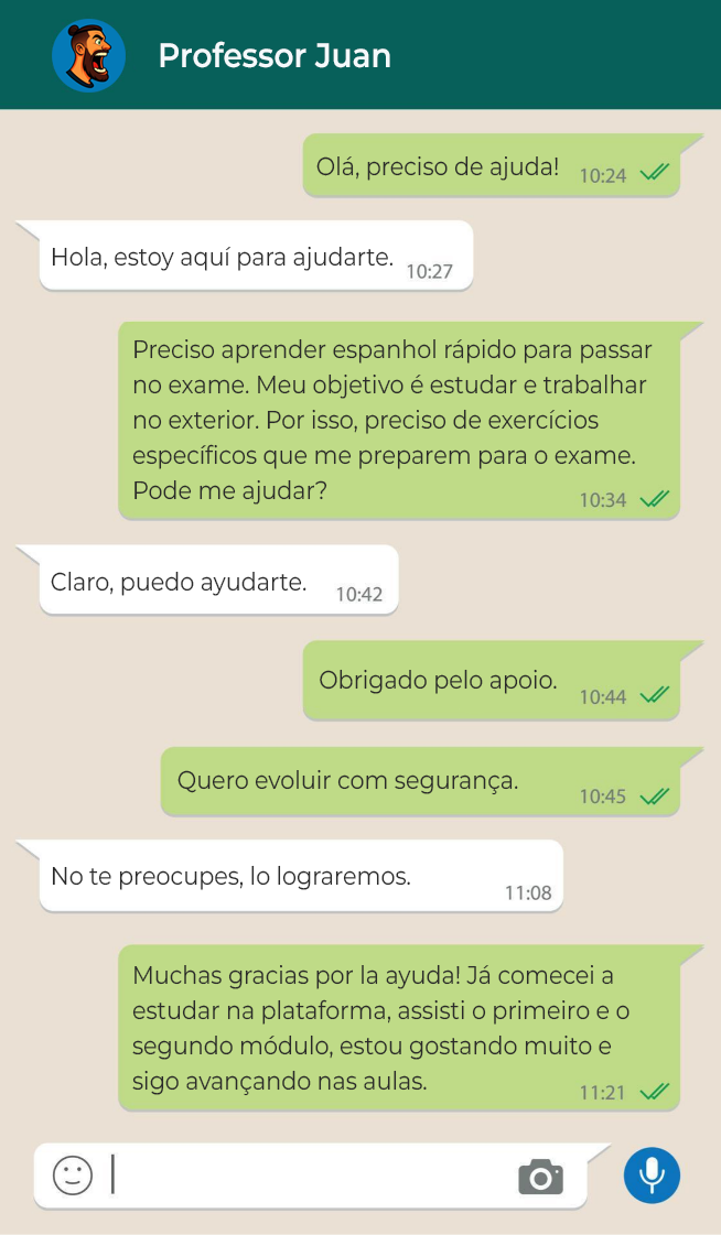 Atendimento personalizado via WhatsApp